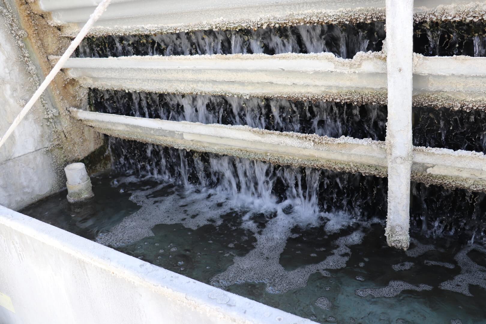 evpaorative cooler water flowing OFW
